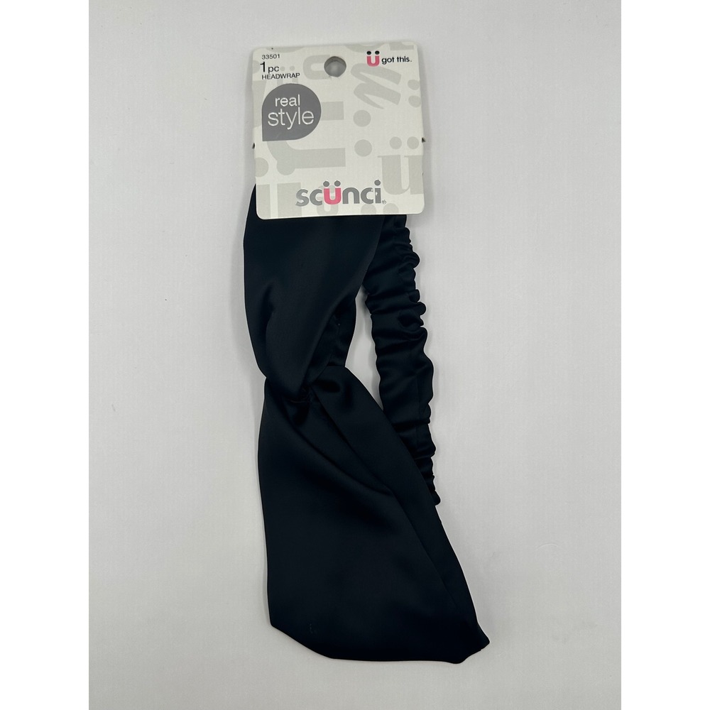 Scunci Real Style Black‎ Headwrap Head Band Hair Accessory Fashion Head Band
